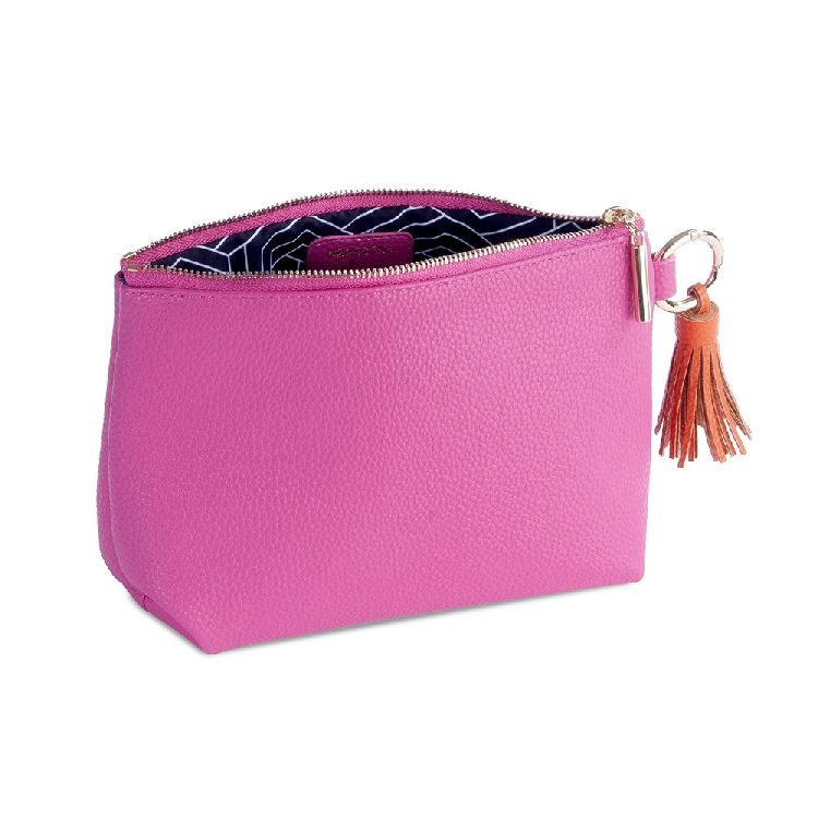ETUI multifunctioneel, Cosmetic Bag, roze, uni, 21x14x8cm, rits sluiting, Majoie,polyurethan, 1st