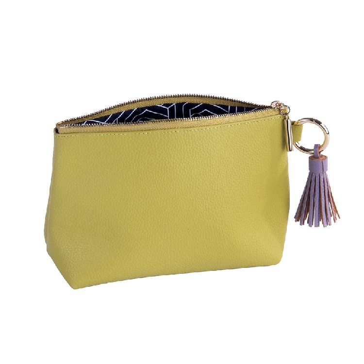 ETUI multifunctioneel, Cosmetic Bag, lime, uni, 21x14x8cm, rits sluiting, Majoie,polyurethan, 1st
