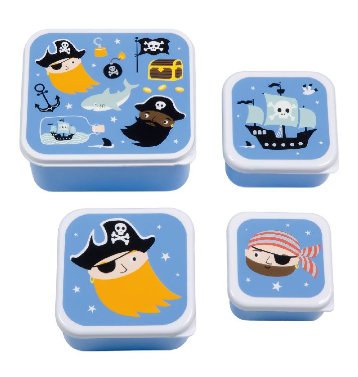 Snackdoos A Little Lovely Company Lunch & Snack Box, 4 stuk(s) | Pirates