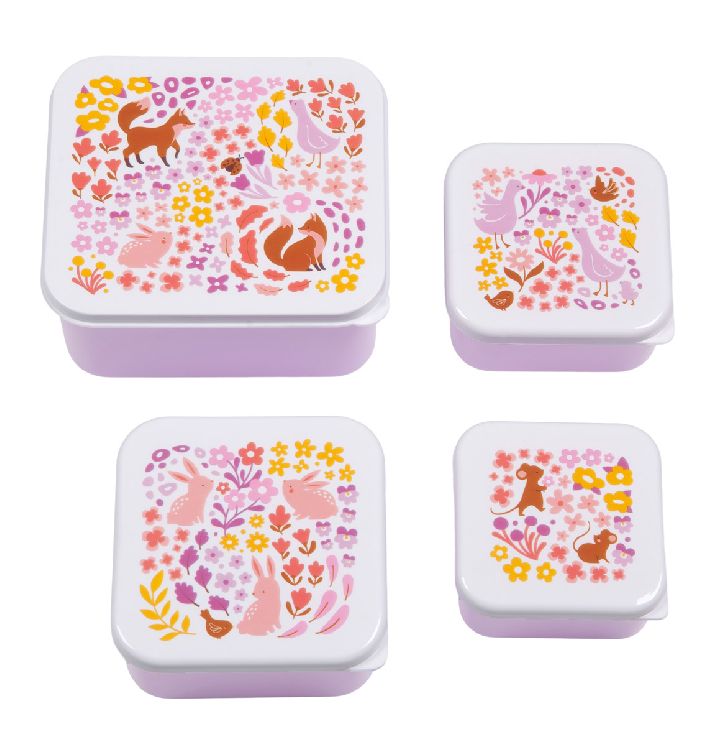 Snackdoos A Little Lovely Company Lunch & Snack Box, 4 stuk(s) | Flower Garden