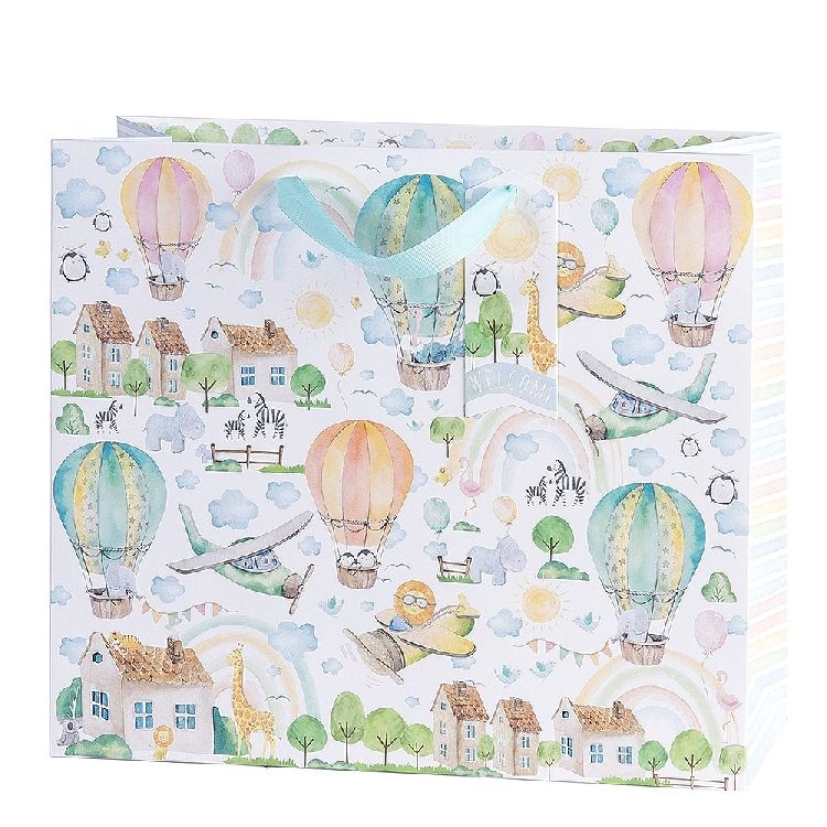 GESCHENKZAK 1st, Kleine Himmelsfreunde, aop, 32.5x37x16, draagtas