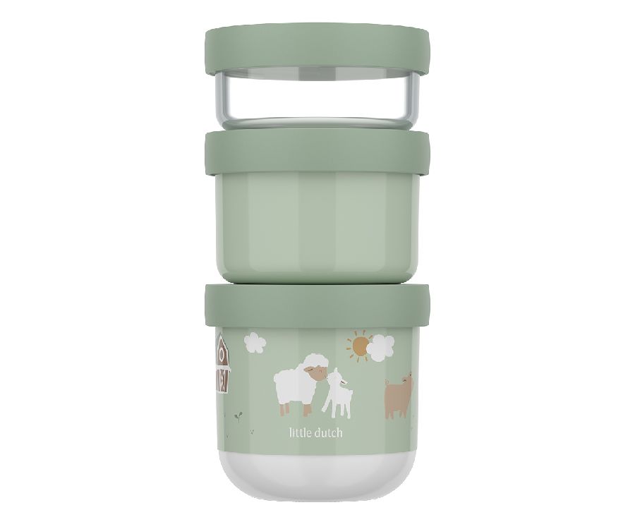 Snackdoos Little Dutch Snackbox Stack Mio 3-delig | Little Farm