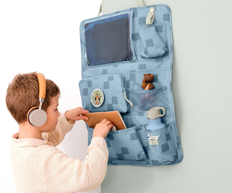 Organiser voor in de wagen Laessig Car Wrap-to-Go | Pattern Party blue Auto