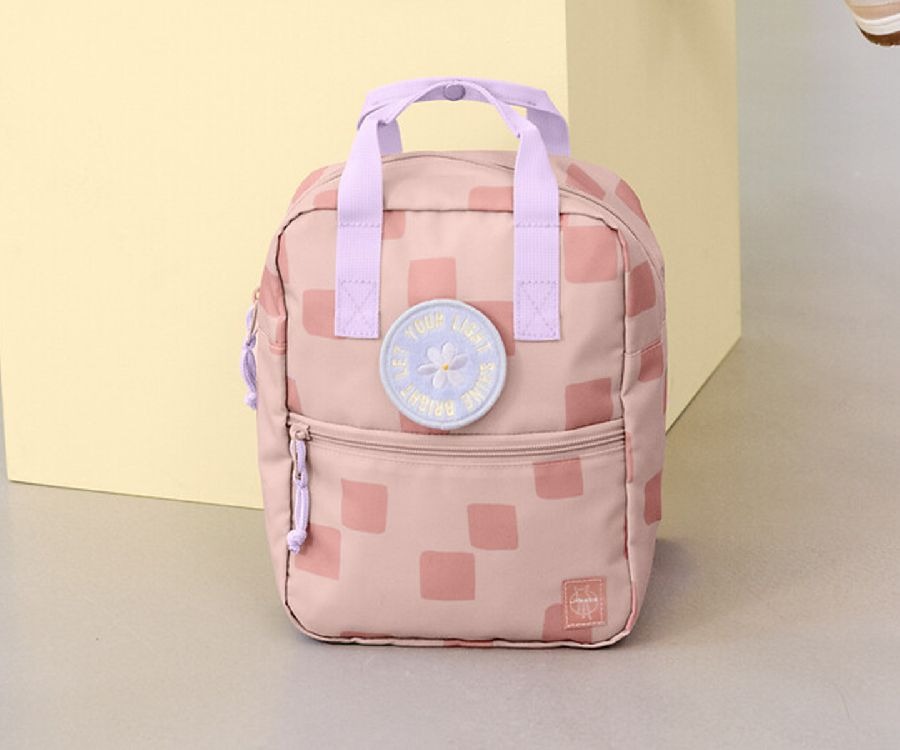 Rugzak Laessig Mini Square Backpack | Pattern Party rose School