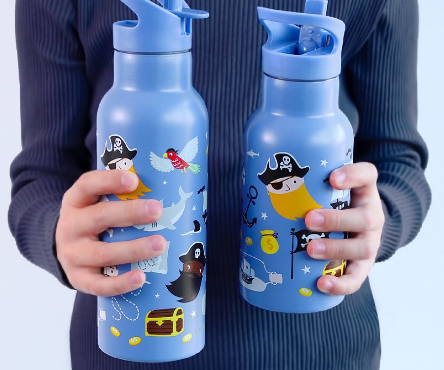 Drinkfles/thermosfles A Little Lovely Company XL RVS | Pirates
