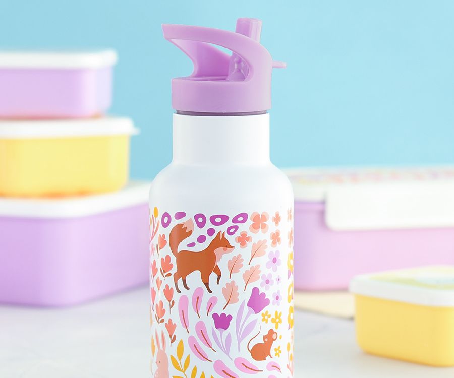 Drinkfles/thermosfles A Little Lovely Company Stainless Steel Drink Bottle | Flower Garden