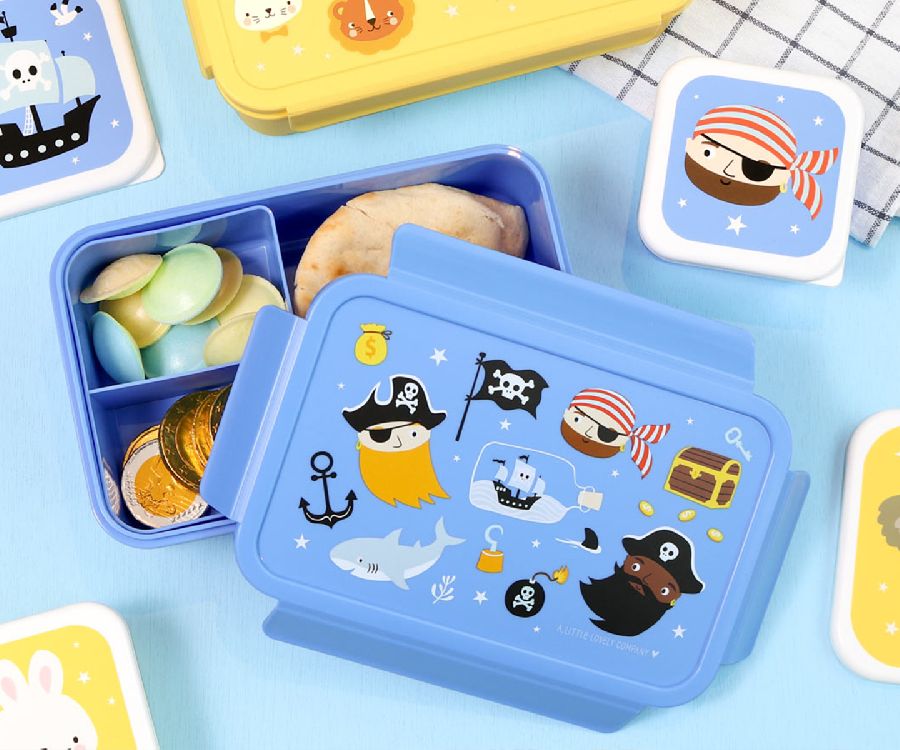 Brooddoos A Little Lovely Company Bento Lunch Box | Pirates