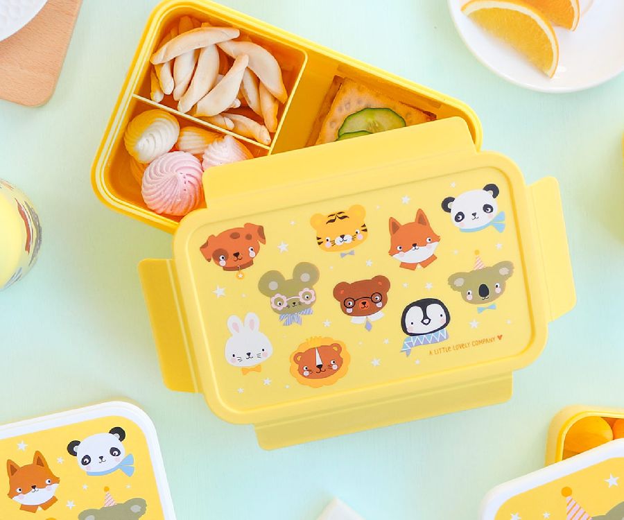 Brooddoos A Little Lovely Company Bento Lunch Box | Animal Friends