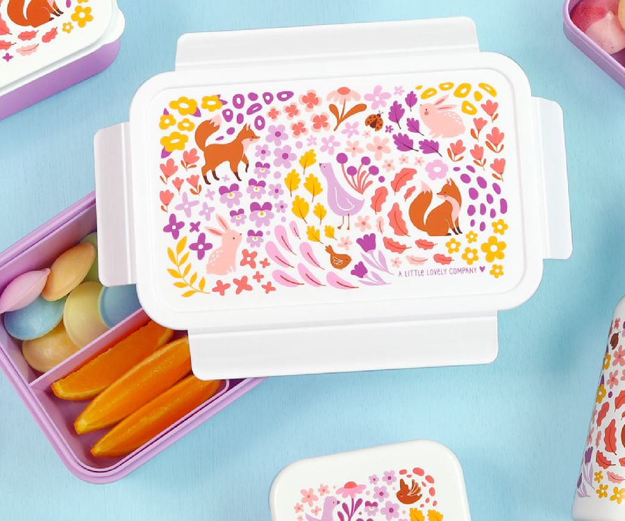 Brooddoos A Little Lovely Company Bento Lunch Box | Flower Garden