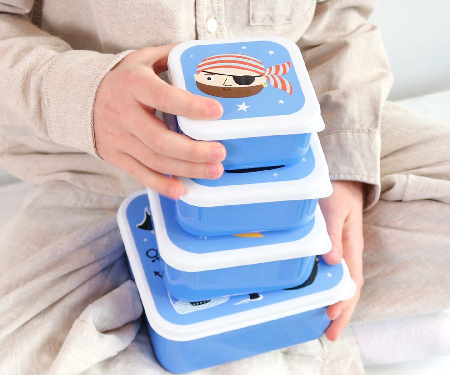 Snackdoos A Little Lovely Company Lunch & Snack Box, 4 stuk(s) | Pirates