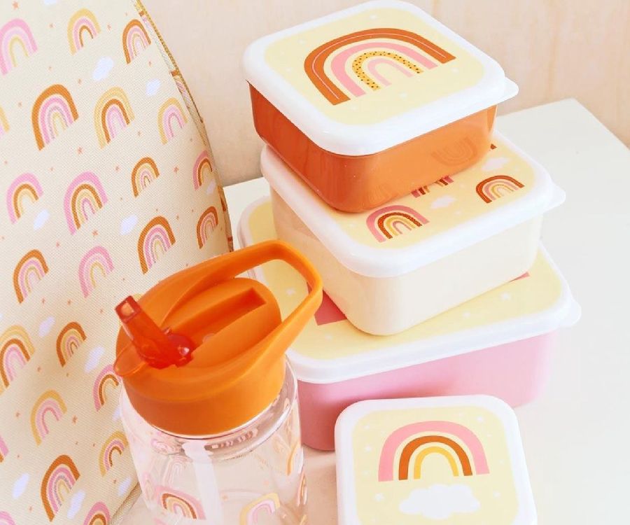 Snackdoos A Little Lovely Company Lunch & Snack Box, 4 stuk(s) | Rainbows