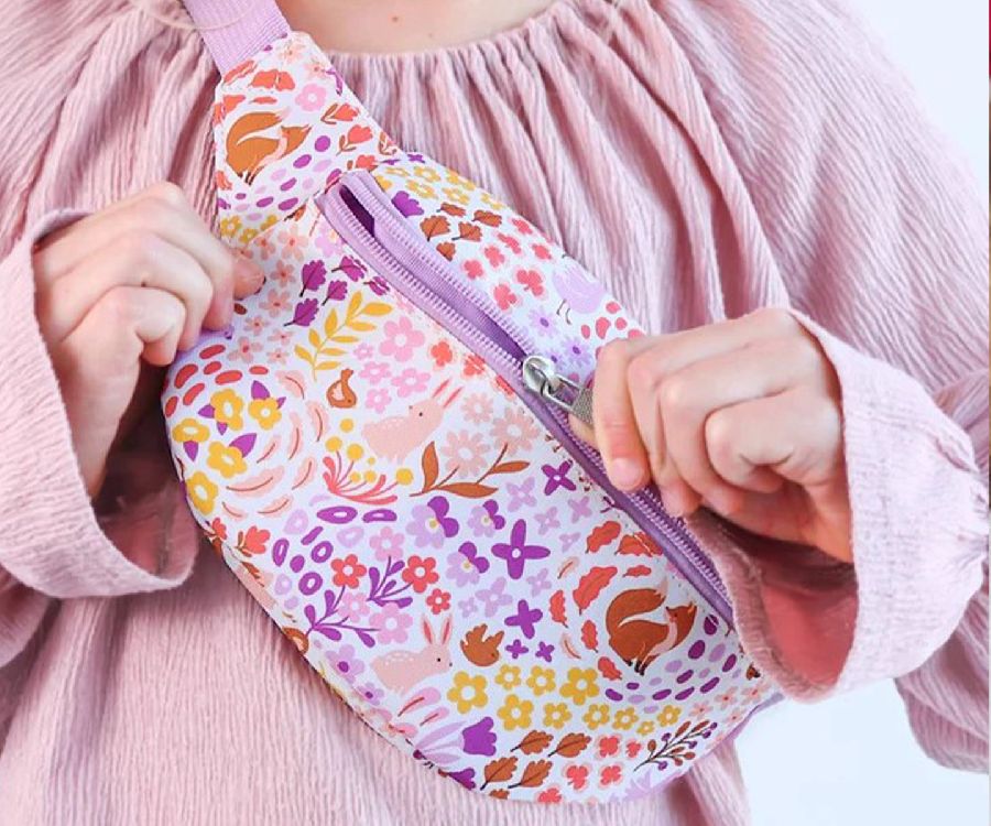 Heuptas Bum Bag roze/paars | Flower Garden