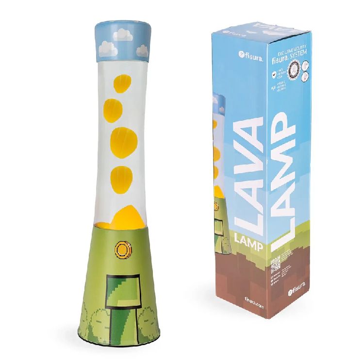 KAMERVERLICHTING tafellamp, Tower Lava Lamp - Gamer, gloeilamp, 11 x 41 cm, groen/ transparant, metaal/glas
