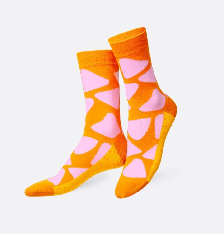 KOUSEN klassiek model, Crunchy Nachos orange, one size, oranje/roze, nachos chips, one size fits all, 1 paar