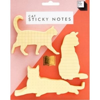 POST-IT Catsticky Notes, geel, gelijnd/geruit/stippen, kat, 3 blokje(s)