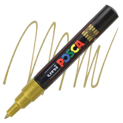 VERFSTIFT Verfmarker, goud, 0.7mm, conische punt, 1 stuk(s), stift