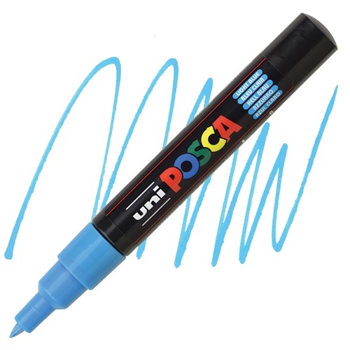 VERFSTIFT Verfmarker, licht blauw, 0.7mm, conische punt, 1 stuk(s), stift