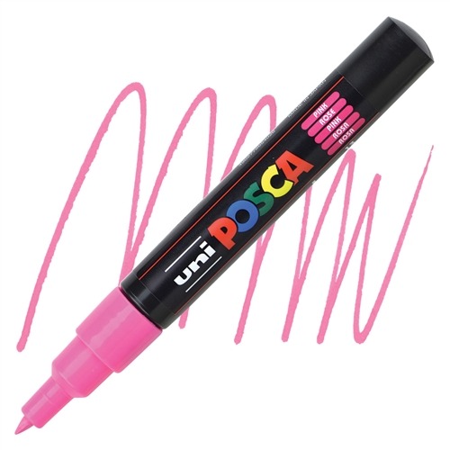 VERFSTIFT Verfmarker, roze, 0.7mm, conische punt, 1 stuk(s), stift