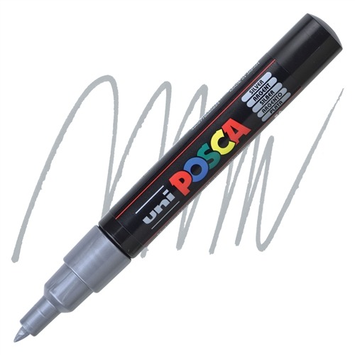 VERFSTIFT Verfmarker, zilver, 0.7mm, conische punt, 1 stuk(s), stift