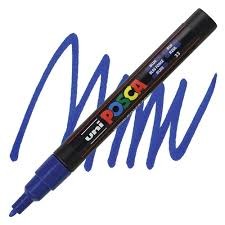 VERFSTIFT Verfmarker, donkerblauw, 0.9 - 1.3 mm, ronde punt, 1 stuk(s), stift