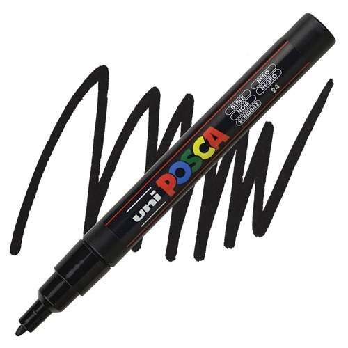 VERFSTIFT Verfmarker, zwart, 0.9 - 1.3 mm, ronde punt, 1 stuk(s), stift