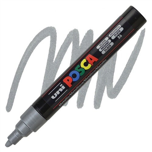 VERFSTIFT Verfmarker, zilver, 2.5 mm, ronde punt, 1 stuk(s), stift