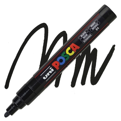 VERFSTIFT Verfmarker, zwart, 2.5 mm, ronde punt, 1 stuk(s), stift