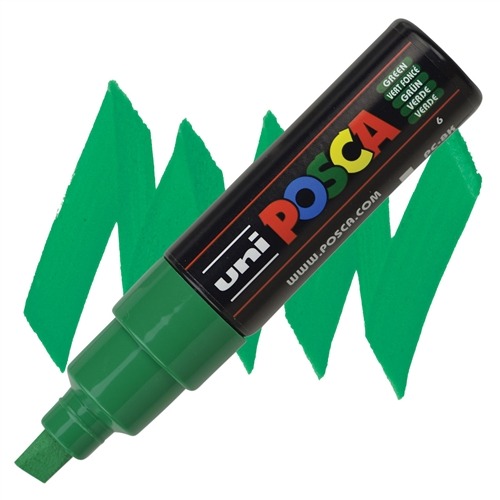 VERFSTIFT Verfmarker, lichtgroen, lijndikte 8 mm, beitel punt, 1 stuk(s), stift
