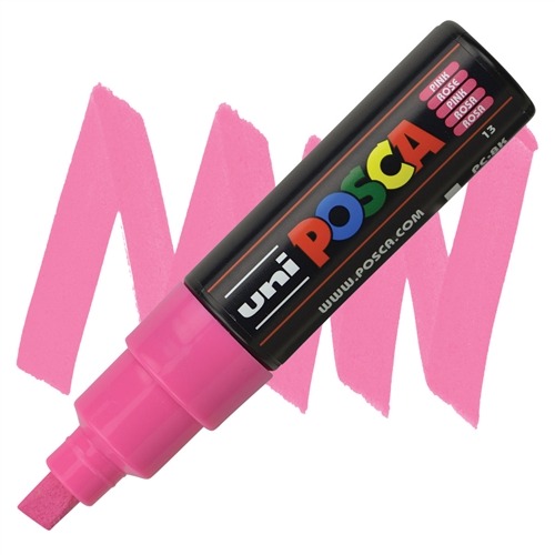 VERFSTIFT Verfmarker, roze, lijndikte 8 mm, beitel punt, 1 stuk(s), stift