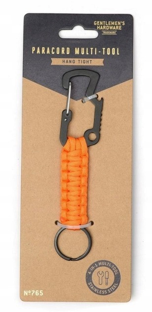 GADGET Gentlemen's Hardware, Mini Paracord Multi Tool, zwart/oranje, 1st