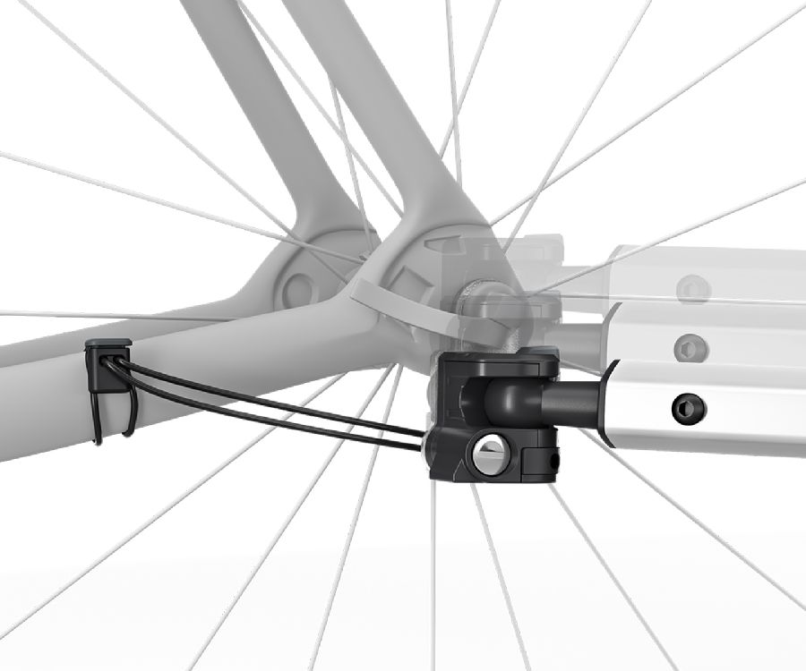 Fietskoppeling Thule Axle Mount ezHitch Plate with quick release skewer, geschikt voor fietskar Thule Chariot Cross 1 G3/Chariot Cross 2 G3/Chariot Sport 1 G3/Chariot Sport 1 G3