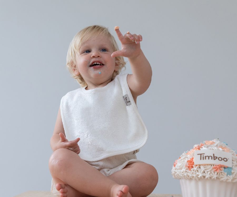 Slabbetje Timboo Bamboo | Timboo daisy white