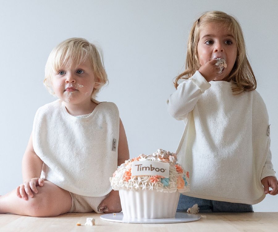 Slabbetje Timboo Bamboo XL | Timboo daisy white