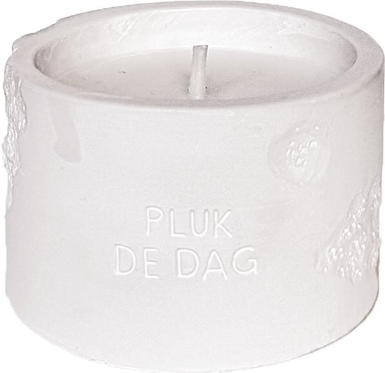 KAARS tuinkaars, Soy Candle, 8 x 5 cm, Pluk de dag, wit, citronella, 20u, 1st