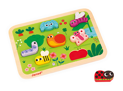 Inlegpuzzel Janod The garden | Chunky Puzzle