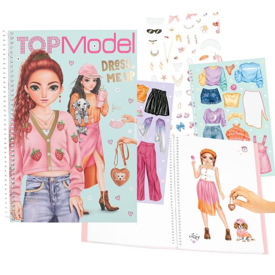 STICKERBOEK Dress Me Up - groot, 7  stickervellen, boek