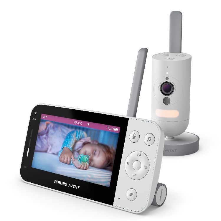 Babyfoon Philips Avent Videofoon Ouder + Wifi, babyfoon met dual gebruik (beeldbabyfoon + smartphone/tablet)