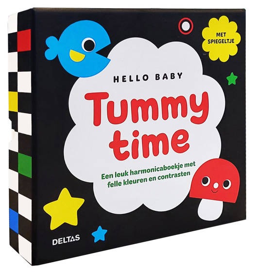 Prentenboek & -kaarten DELTAS Tummy Time | contrastkaarten