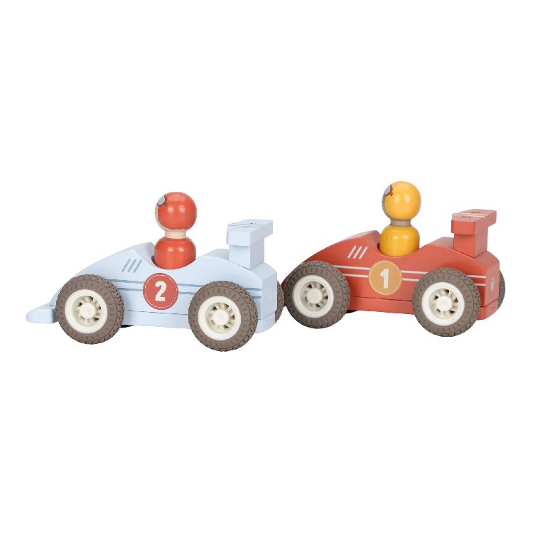 Voertuig Little Dutch Pullback racewagens met pegdoll