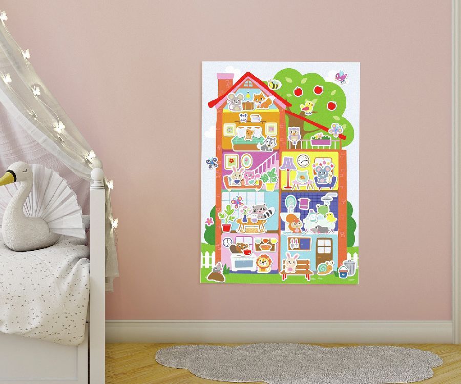 Stickers SES Creative Poster with stickers - House | My First