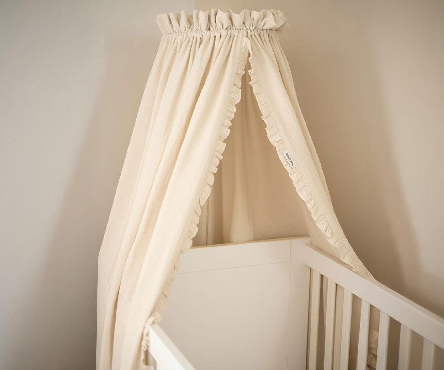 Hemel Baby's Only Sluier, geschikt voor wieg/park/babybed | Calm warm linen