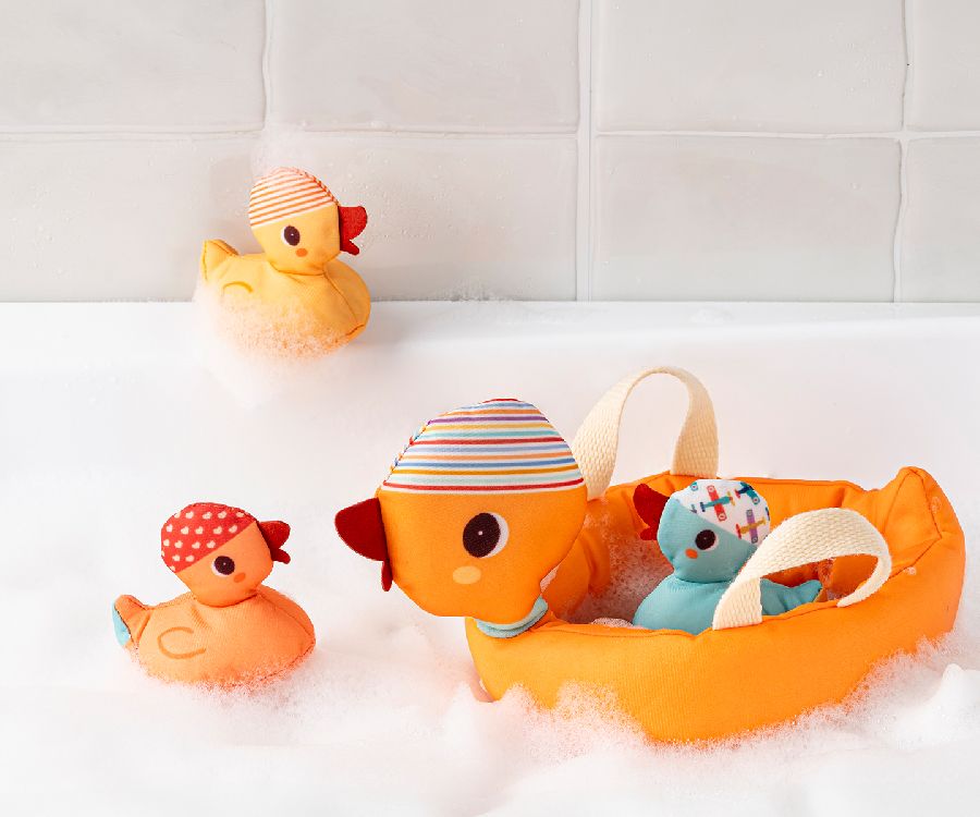 Badspeelgoed Lilliputiens Mama eend en haar magnetische eendjes