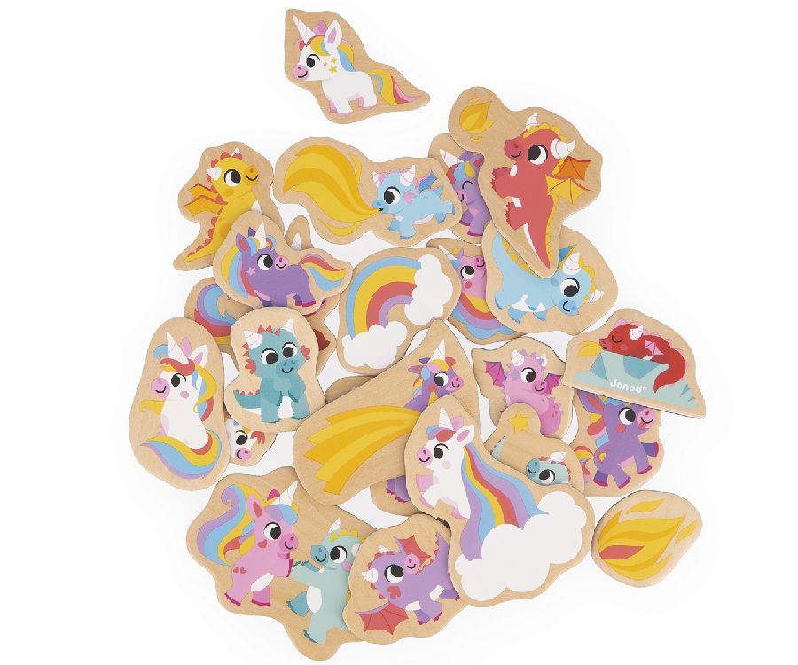 Magnetisch speelgoed Janod Unicorn & dragon magnets