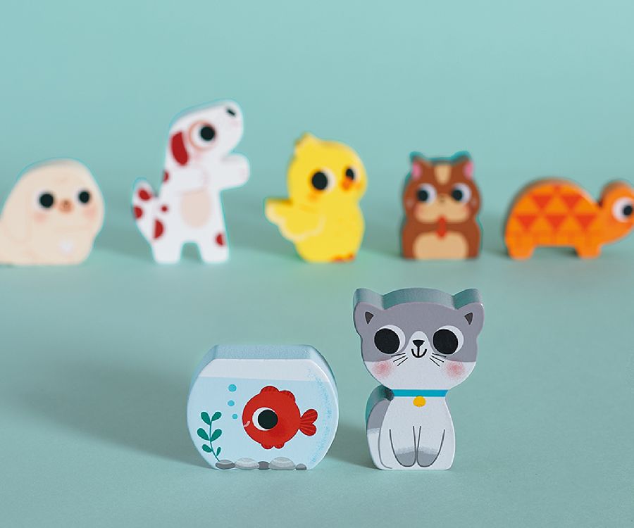 Inlegpuzzel Janod Pets | Chunky Puzzle