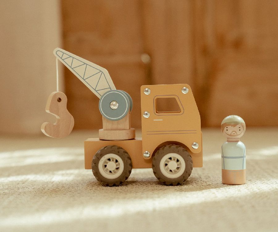 Voertuig Little Dutch Kraanwagen met pegdoll