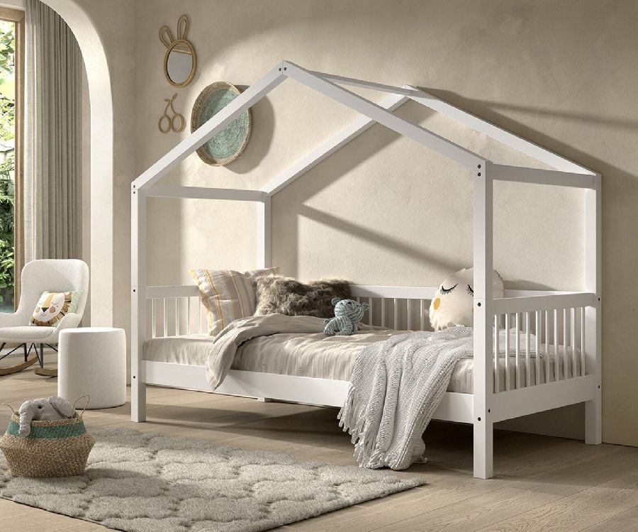 Dak Roof, Captain Bed Forrest beech 90x200/Midsleeper Forrest beech 90x200/Midsleeper with slide Forrest beech 90x200, white voor Forrest beech eenpersoonsbed Jaxx furniture Kamer dak
