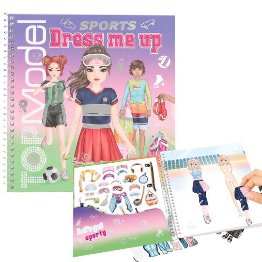 STICKERBOEK 1st, Dress Me Up, Sports, 24 pag, 11 stickervellen, Boek