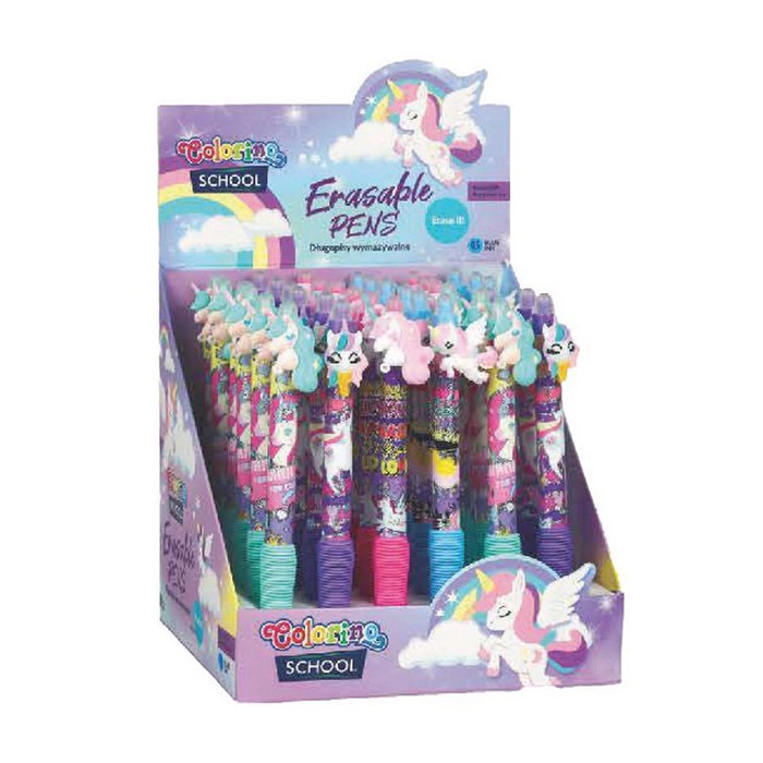 Balpen Lannoo Graphics Erasable Pens - Rainbow Unicorns, gel