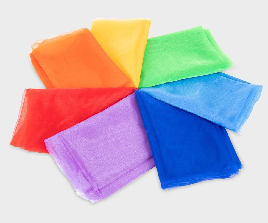 Losse vormen & figuren TickiT Regenboog organza
