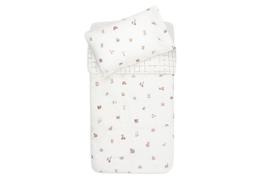 Donsovertrek Jollein, geschikt voor babybed 60x120/babybed 70x140 | Animal Friends